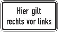 Hier gilt rechts vor links