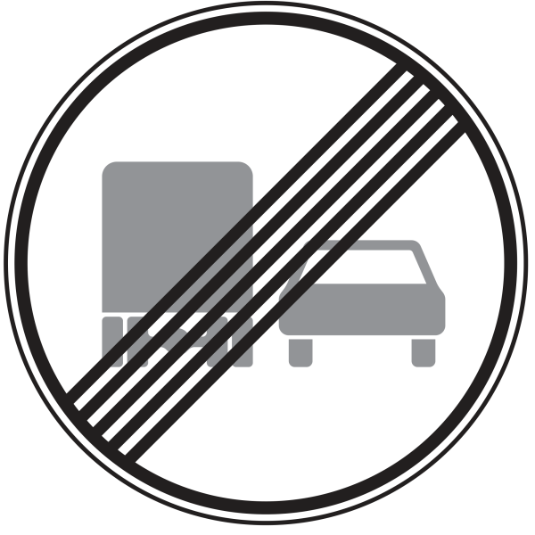 Ende des Überholverbots für Kraftfahrzeuge über 3,5 t