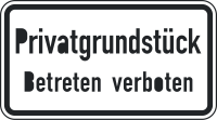 Privatgrundstück Betreten verboten