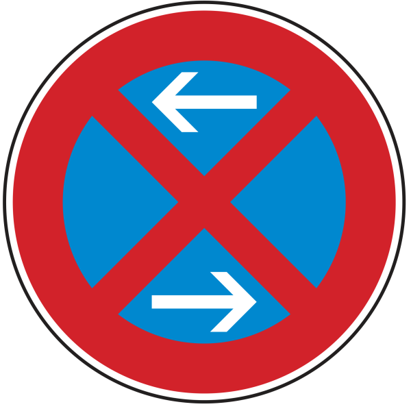 Absolutes Haltverbot Mitte, Aufstellung rechts