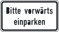 Bitte vorwärts einparken