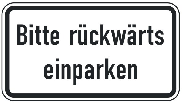 Bitte rückwärts einparken