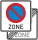 Beginn eines eingeschränkten Haltverbots für eine Zone, doppelseitig