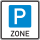 Beginn einer Parkraumbewirtschaftungszone
