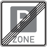 Ende einer Parkraumbewirtschaftungszone