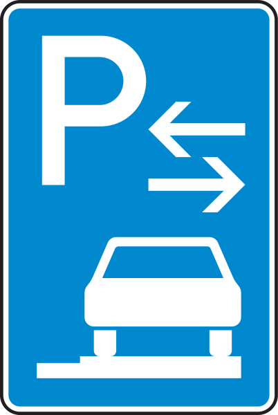 Parken auf Gehwegen ganz in Fahrtrichtung rechts Mitte