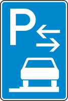Parken auf Gehwegen ganz in Fahrtrichtung rechts Mitte