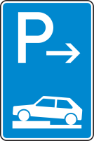 Parken auf Gehwegen halb quer zur Fahrtrichtung links Anfang