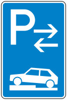 Parken auf Gehwegen halb quer zur Fahrtrichtung links Mitte