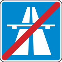 Verkehrszeichen 330.2 „Ende der Autobahn“ -...