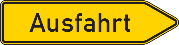 Ausfahrt von anderen Straßen außerhalb