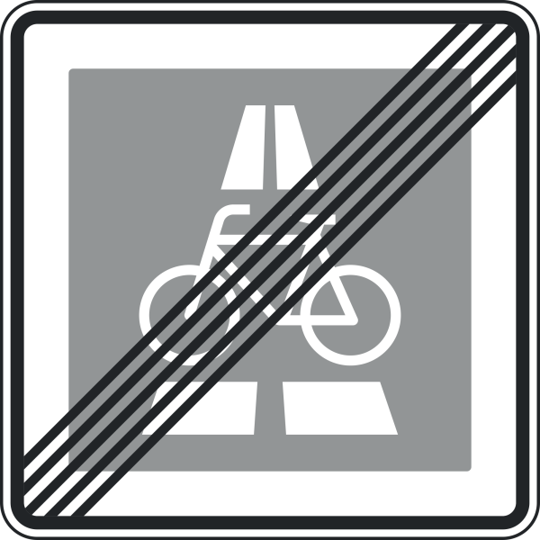 Ende des Radschnellwegs, Aufstellung rechts