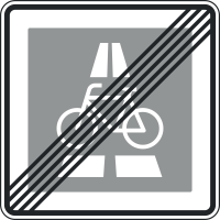 Verkehrszeichen 350.2-10 „Ende des Radschnellwegs,...