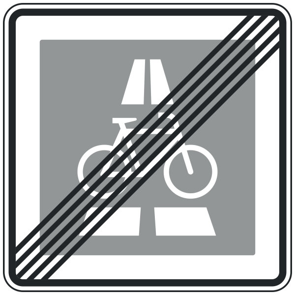 Ende des Radschnellwegs (Aufstellung links)