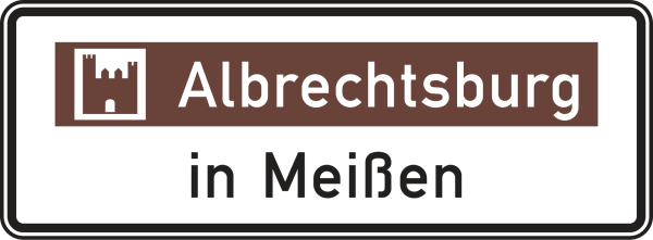 Touristischer Hinweis mit Bezugsziel, Variante „in …”