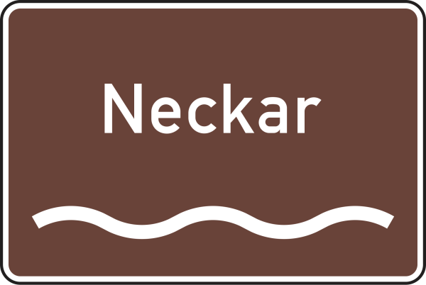 Touristischer Hinweis Fluss oder Kanal