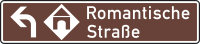 Touristische Route, Vorwegweiser linksweisend