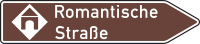 Touristische Route, Pfeilwegweiser rechtsweisend