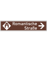Touristische Route, Wegweiser rechtsweisend