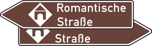 Touristische Route, Pfeilwegweiser doppelseitig