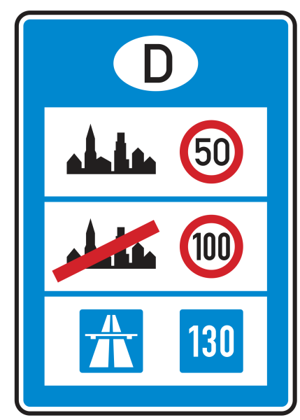 Informationstafel an Grenzübergangsstellen
