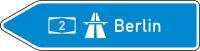Pfeilwegweiser Verkehrszeichen 430-10 zur Autobahn,...