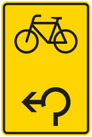 Vorwegweiser Verkehrszeichen 442-17 für Radfahrer im...