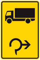 Vorwegweiser Verkehrszeichen 442-24 für Kfz mit...