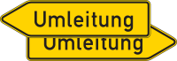 Umleitungswegweiser Verkehrszeichen 454-40 doppelseitig,...