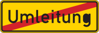 Umleitungsschild Verkehrszeichen 457.2 „Ende der...