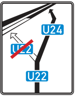 Umleitungsschild Verkehrszeichen 466...