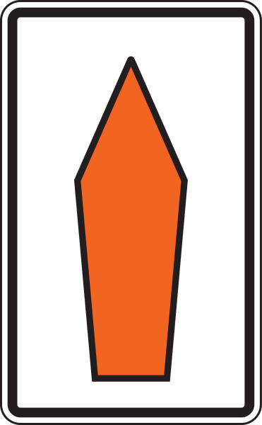 Umlenkungspfeil (Streckenempfehlung), geradeaus