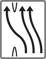 Überleitungstafel Verkehrszeichen 501-14, 1600 x...