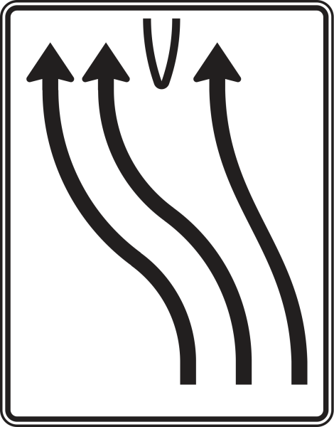 Überleitungstafel nach Zeichen 501-15