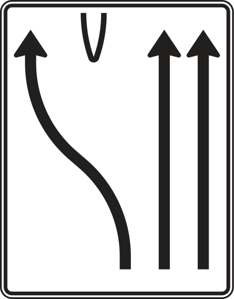 Überleitungstafel nach Zeichen 501-17