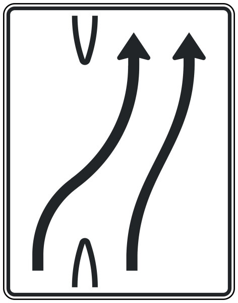 Überleitungstafel nach Zeichen 501-23