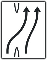 Überleitungstafel Verkehrszeichen 501-23, 1600 x...