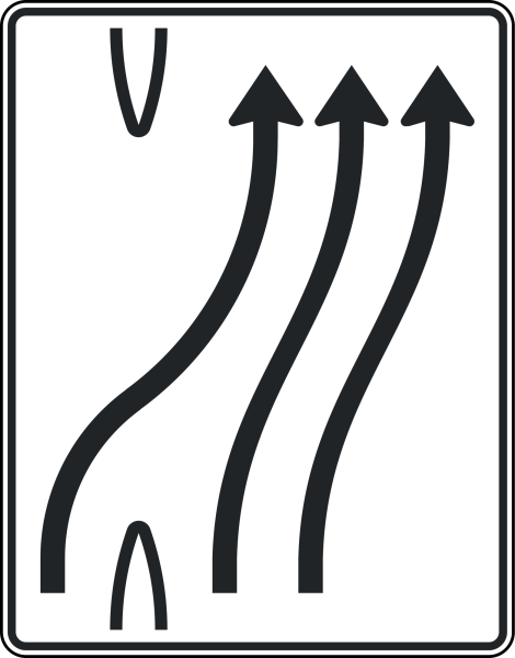 Überleitungstafel nach Zeichen 501-24