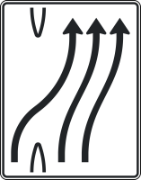 Überleitungstafel Verkehrszeichen 501-24, 1600 x...