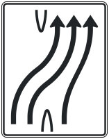 Überleitungstafel Verkehrszeichen 501-25, 1600 x...
