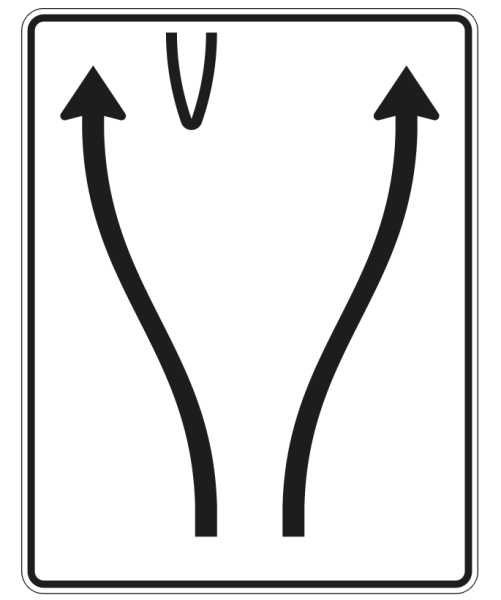 Überleitungstafel nach Zeichen 501-70
