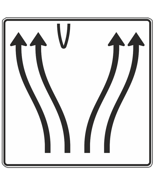 Überleitungstafel nach Zeichen 501-74