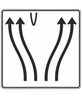 Überleitungstafel nach Zeichen 501-74