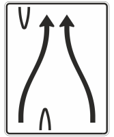 Überleitungstafel Verkehrszeichen 501-80, 1600 x...