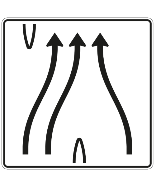 Überleitungstafel nach Zeichen 501-82