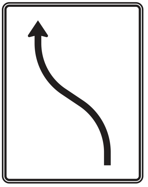 Verschwenkungstafel nach Zeichen 511-10