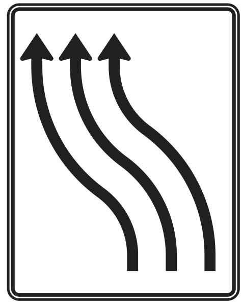 Verschwenkungstafel nach Zeichen 511-12
