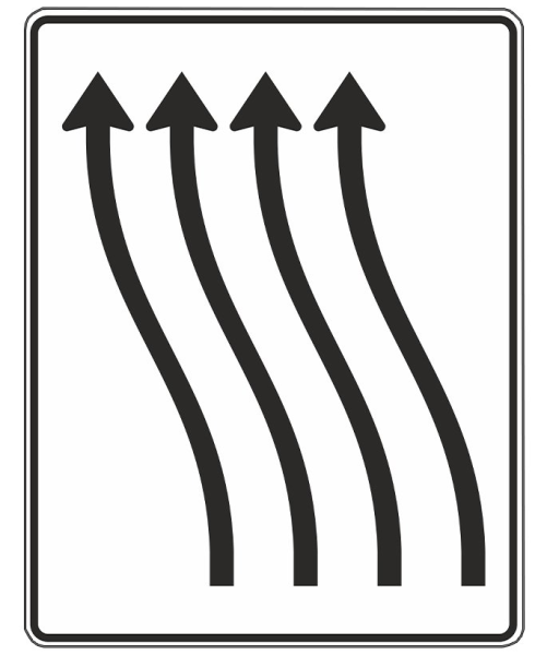 Verschwenkungstafel nach Zeichen 511-13