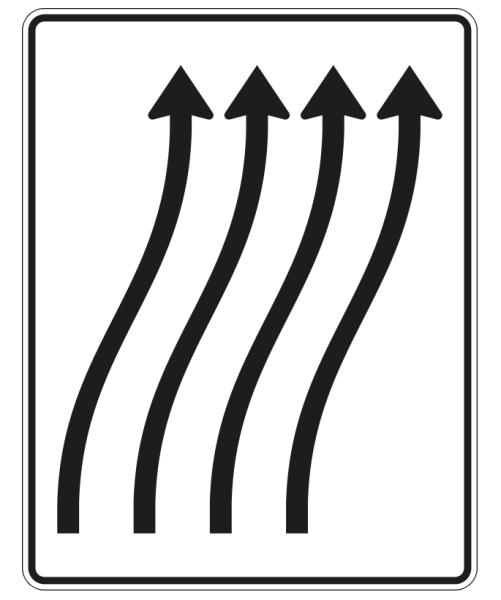Verschwenkungstafel nach Zeichen 511-23