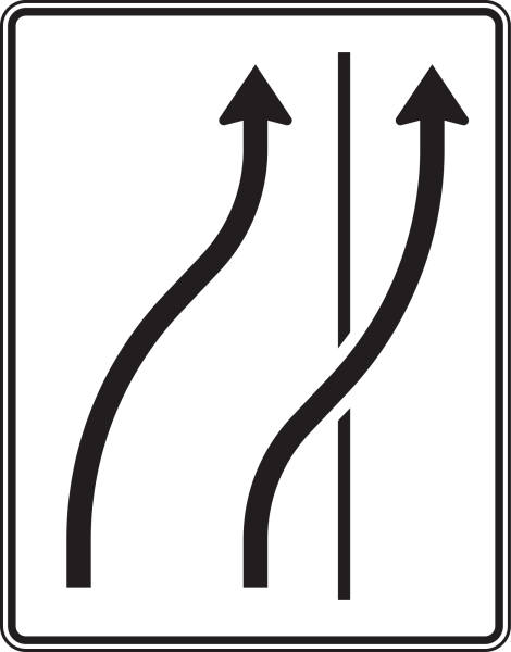 Verschwenkungstafel nach Zeichen 511-26